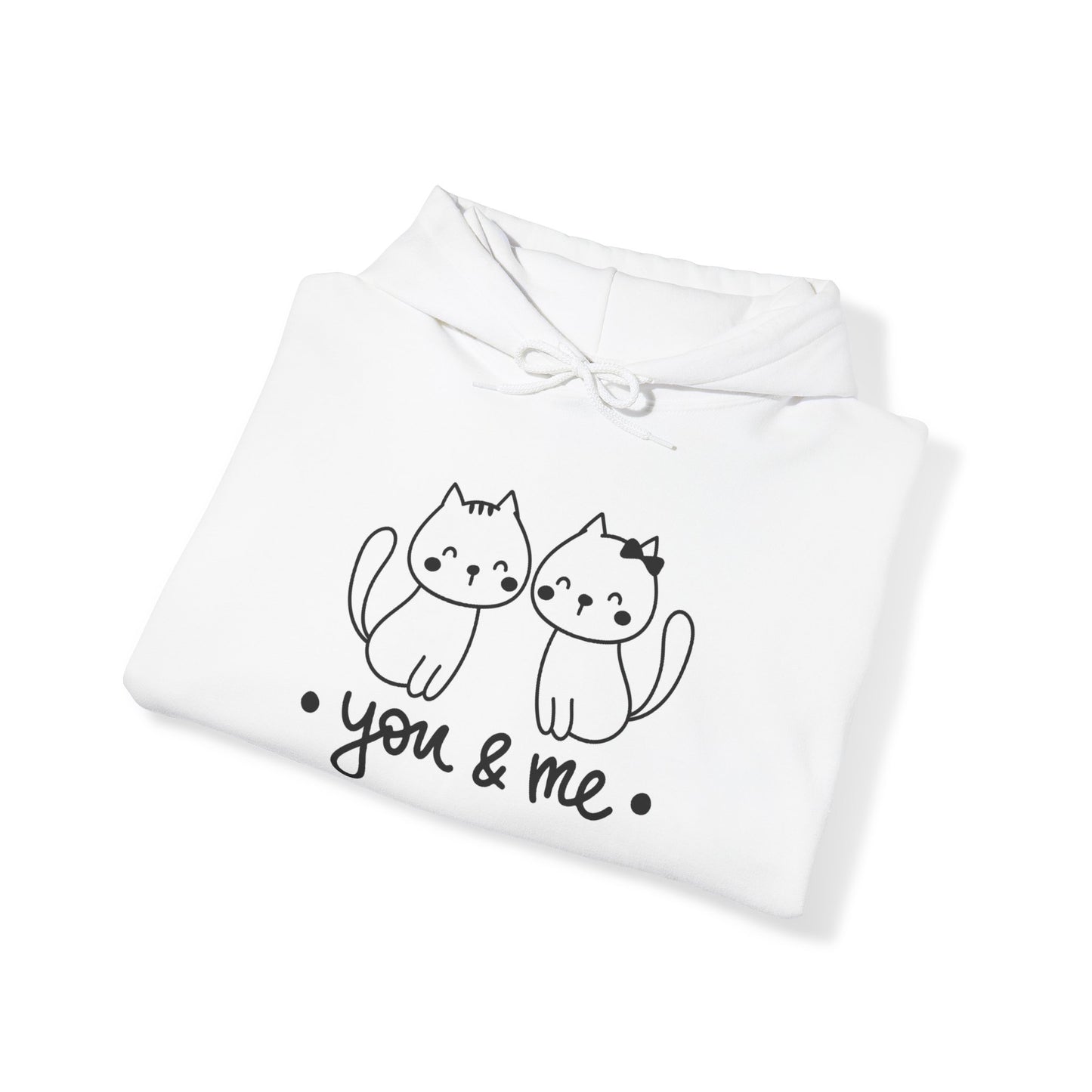 Unisex You and Me Kittens Hooded Sweatshirt