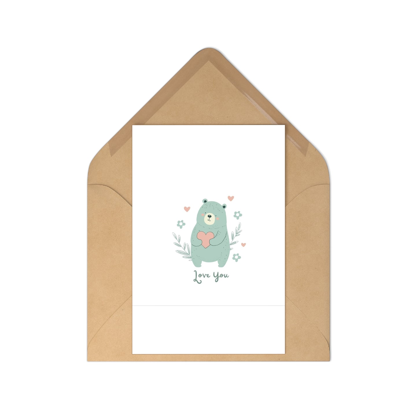 Lovely Teddy with Hearty message Postcards (7 pcs)