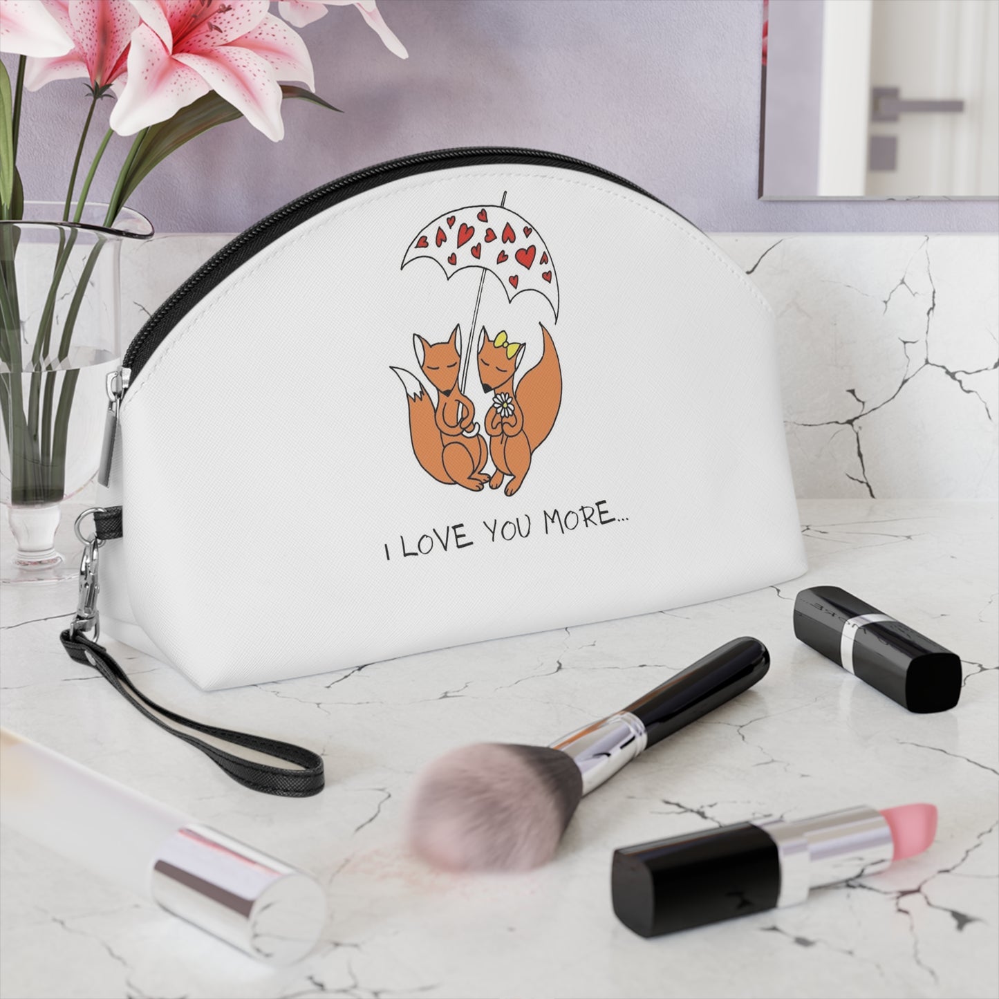 Foxy I Love You More Makeup Bag