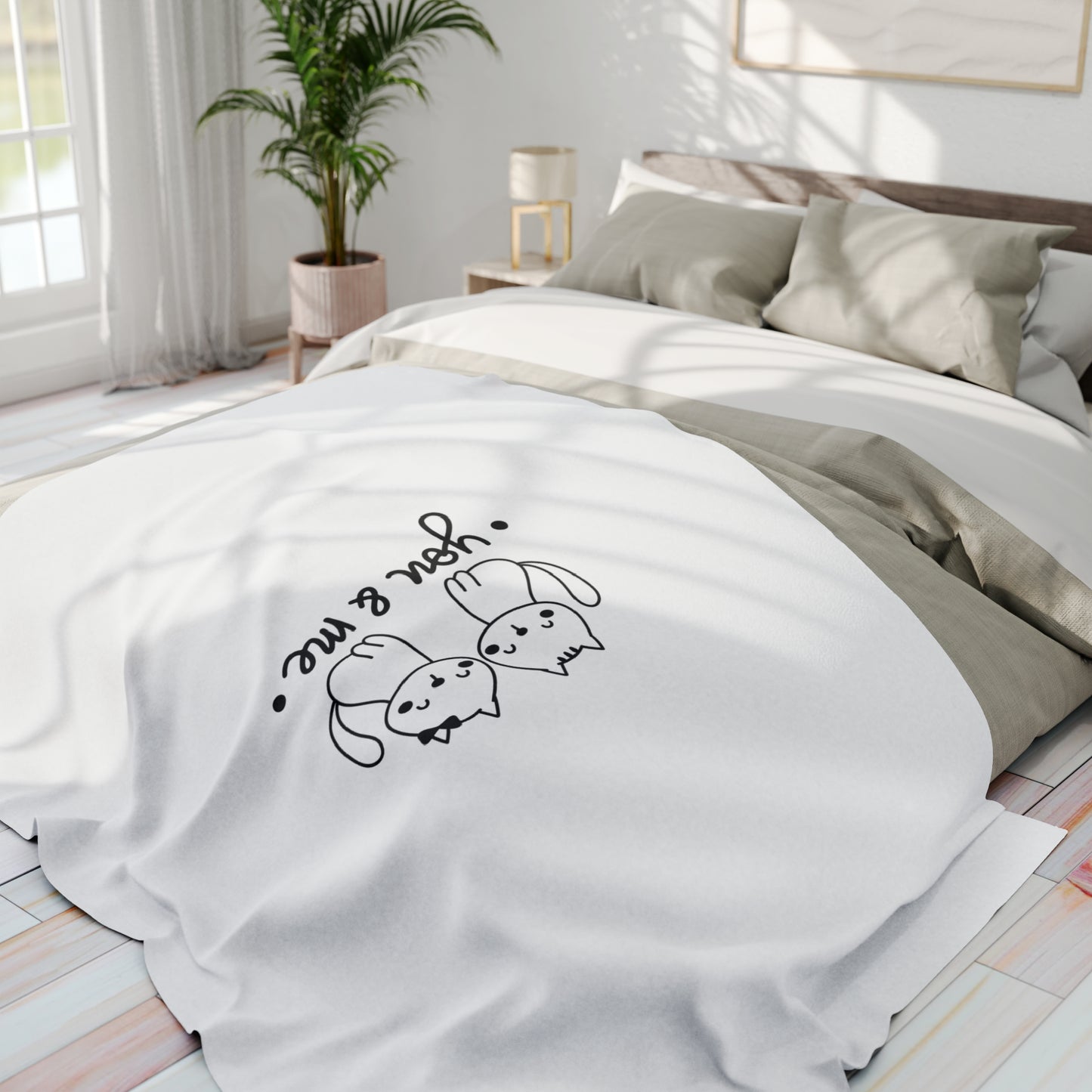 You and Me Kitty Arctic Fleece Blanket