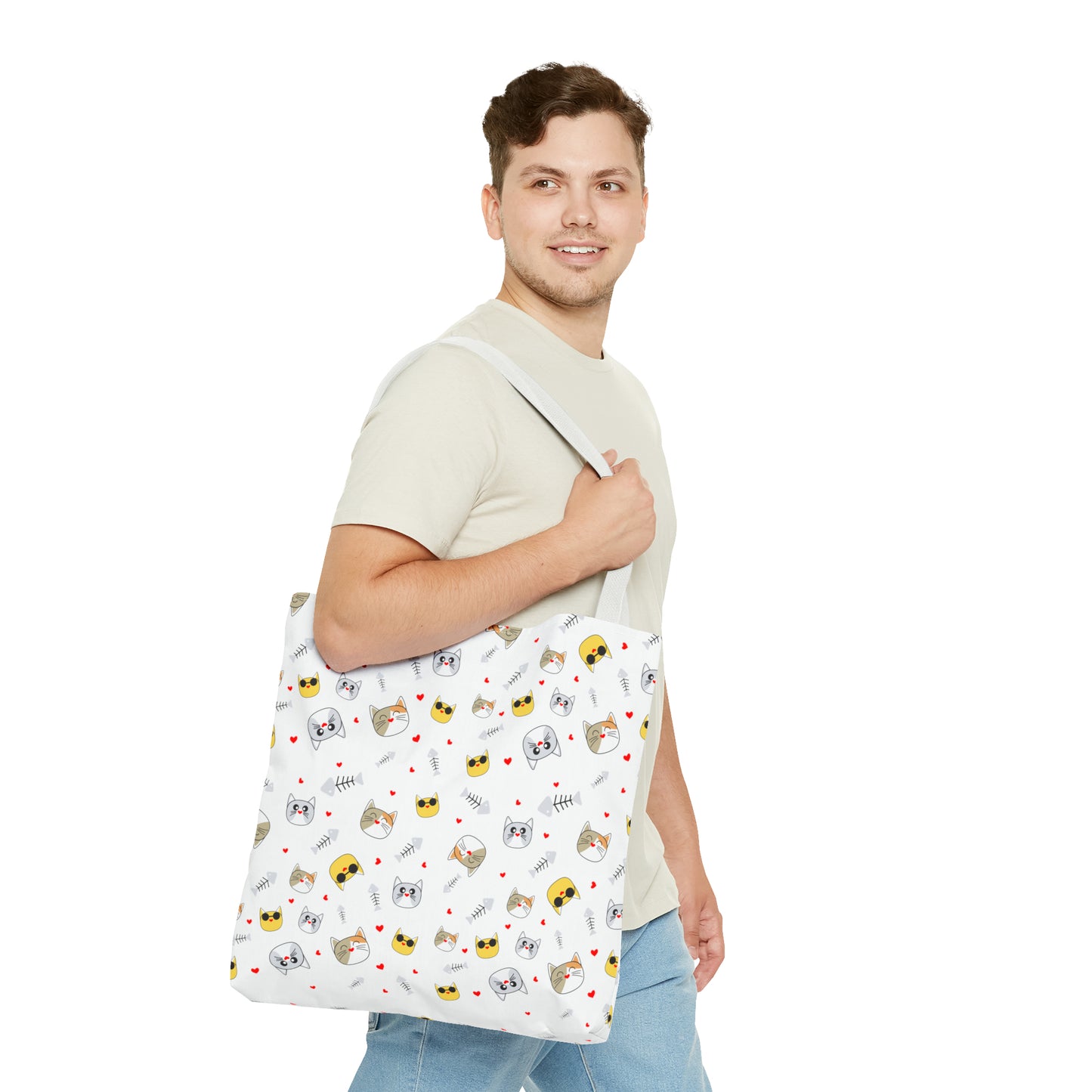 Funny Cat design Tote Bag