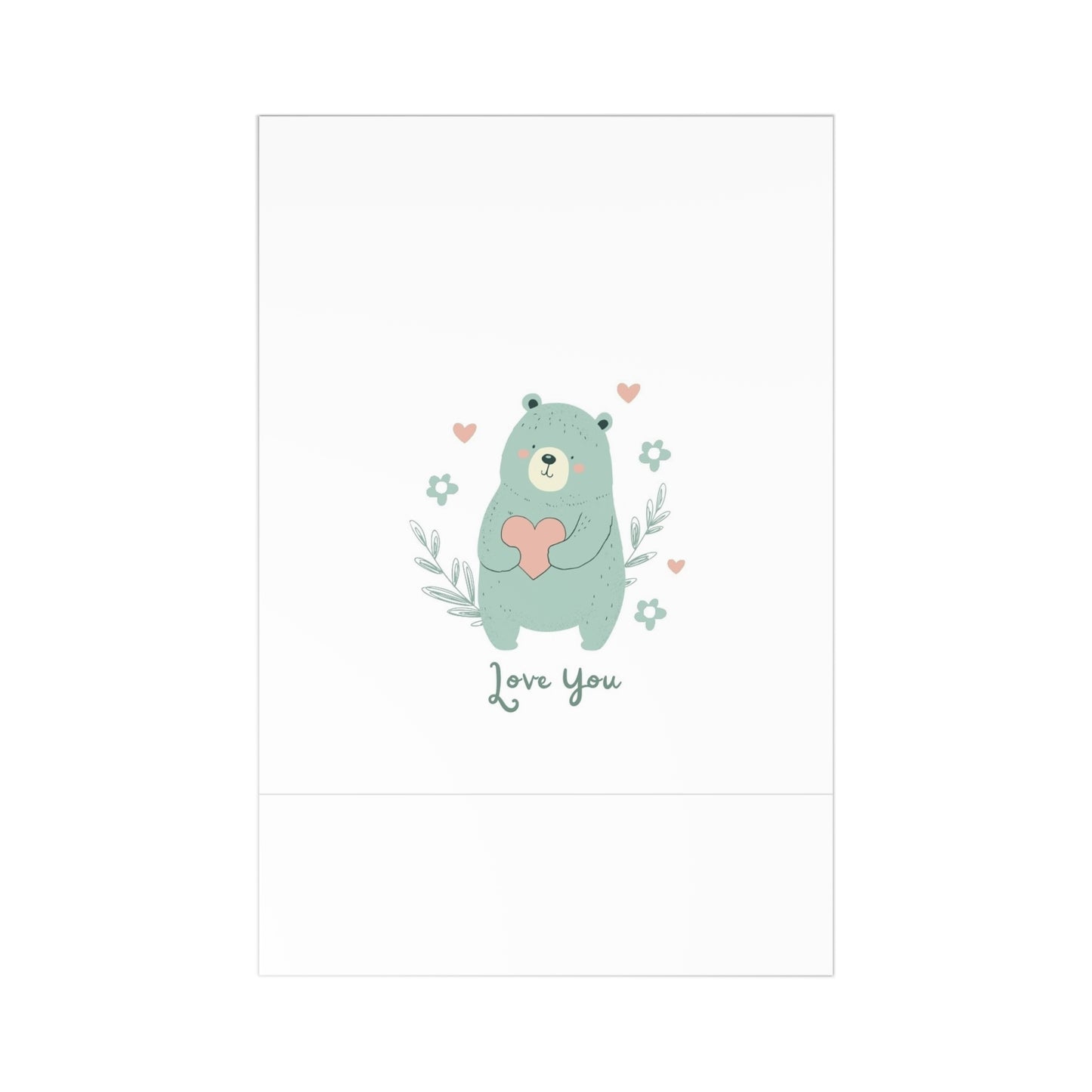 Lovely Teddy with Hearty message Postcards (7 pcs)