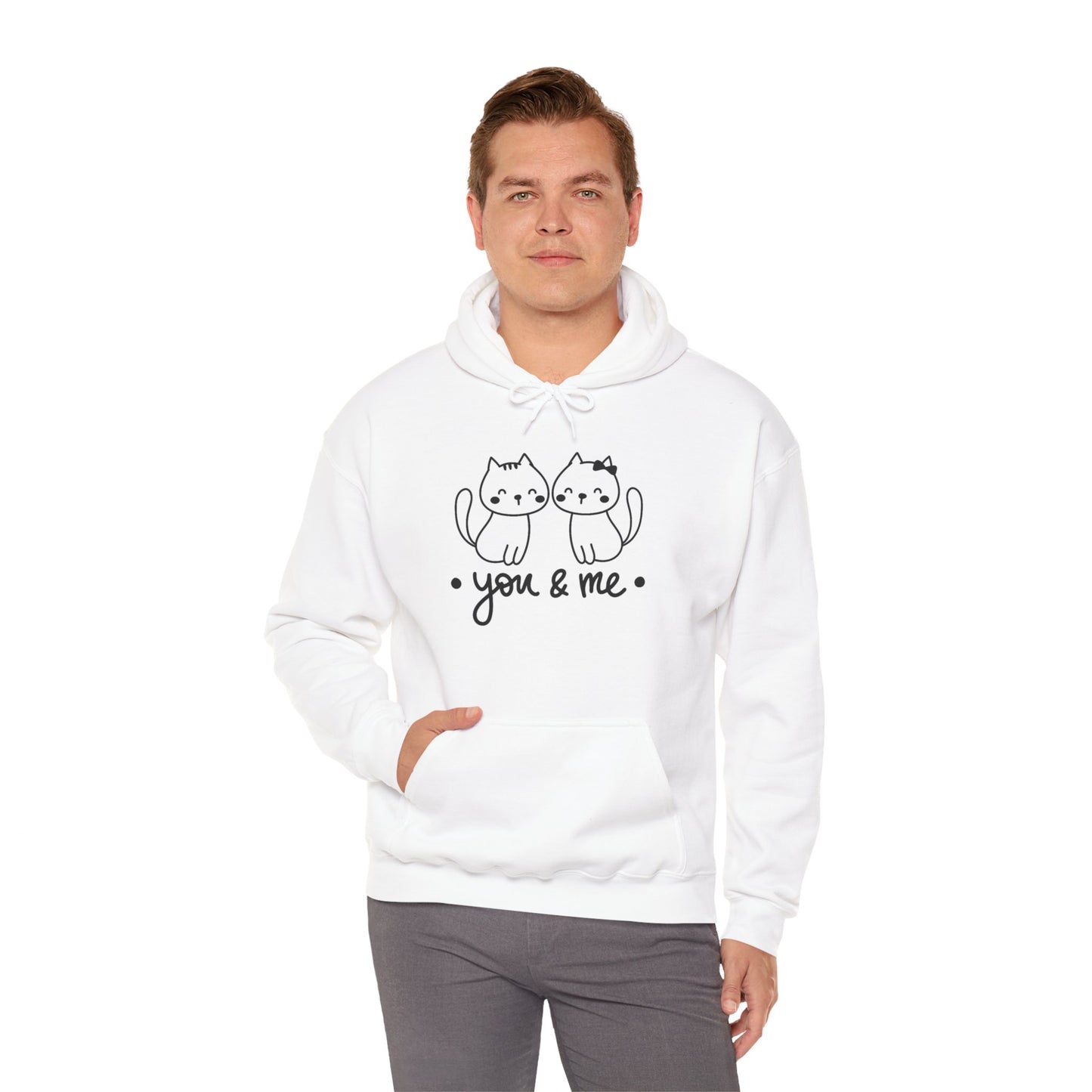 Unisex You and Me Kittens Hooded Sweatshirt